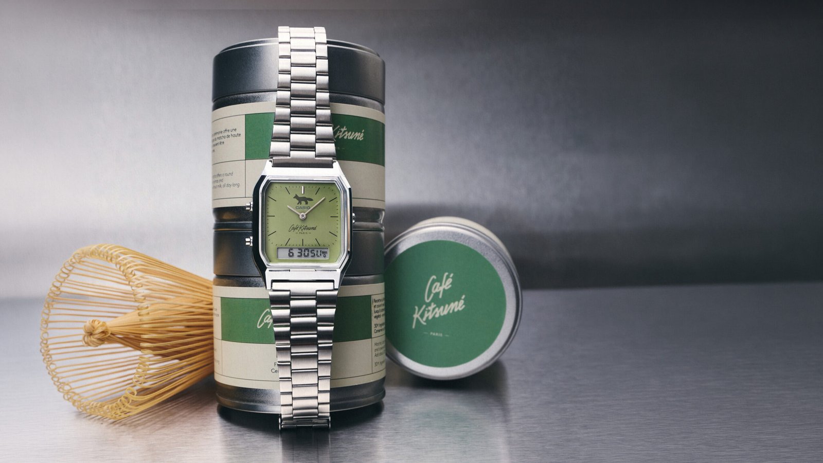 Montre matcha Casio CAFÉ KITSUNÉ 01