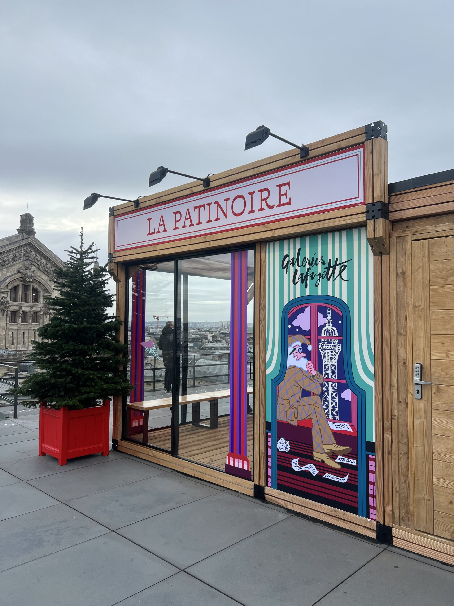 Patinoire Galeries La Fayette Haussmann Paris Terrasse 03