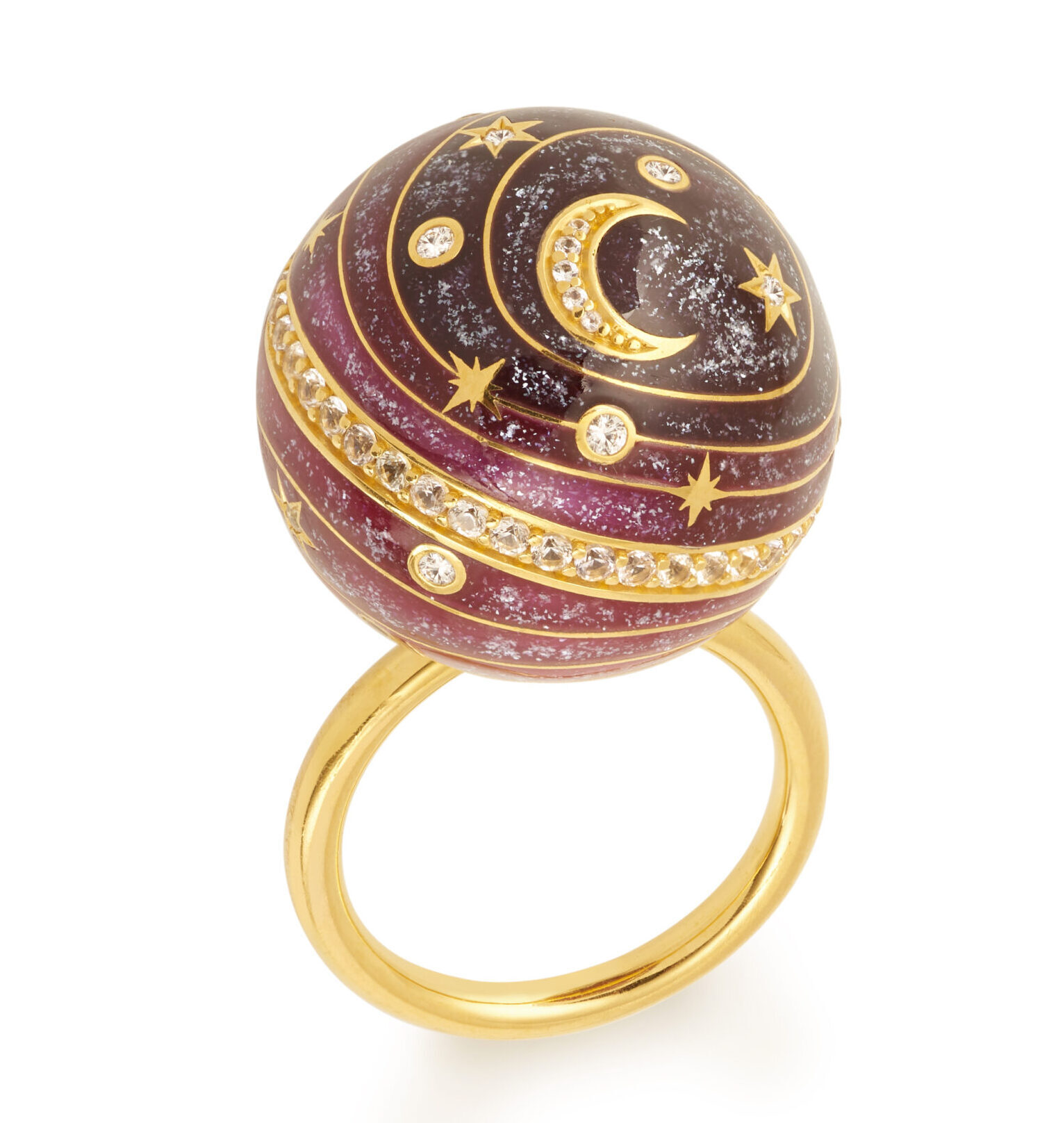 Sandrine Barabinot Bague bubble Circle rouge