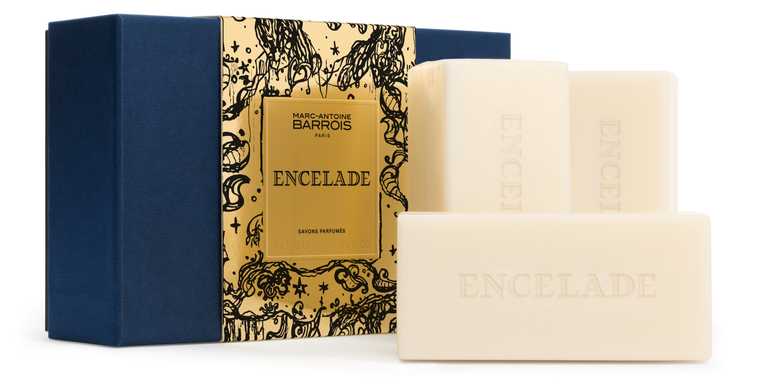 Savons parfumés Marc Antoine Barrois&nbsp; l'art du bain Boîte Encelade