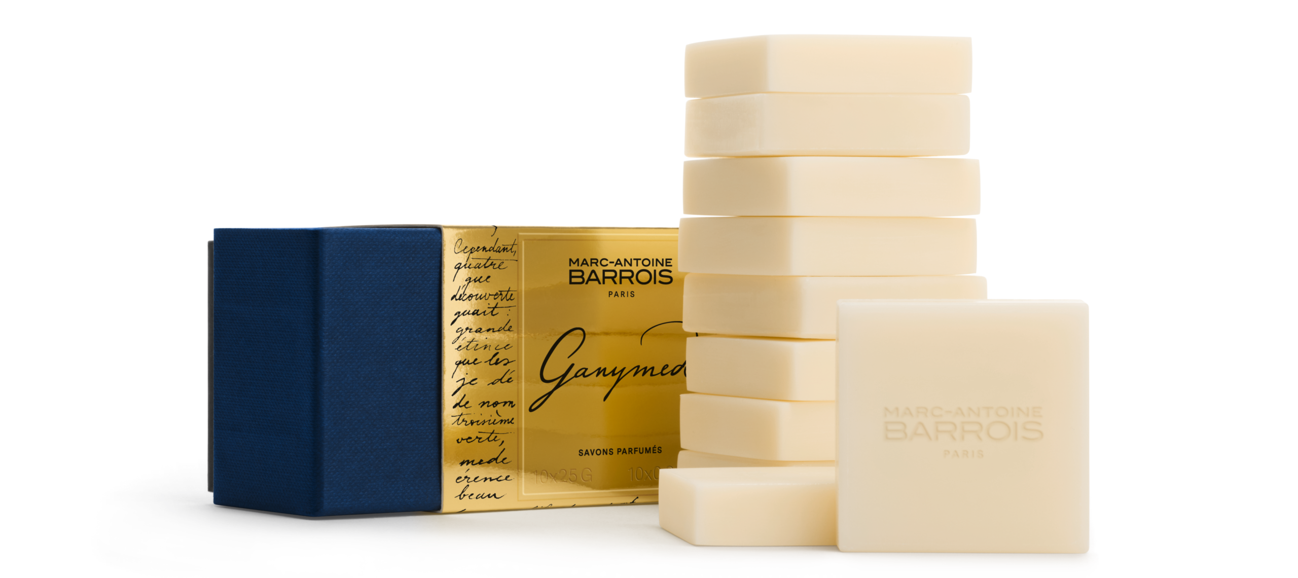 Savons parfumés Marc Antoine Barrois&nbsp; l'art du bain Boîte Ganymède