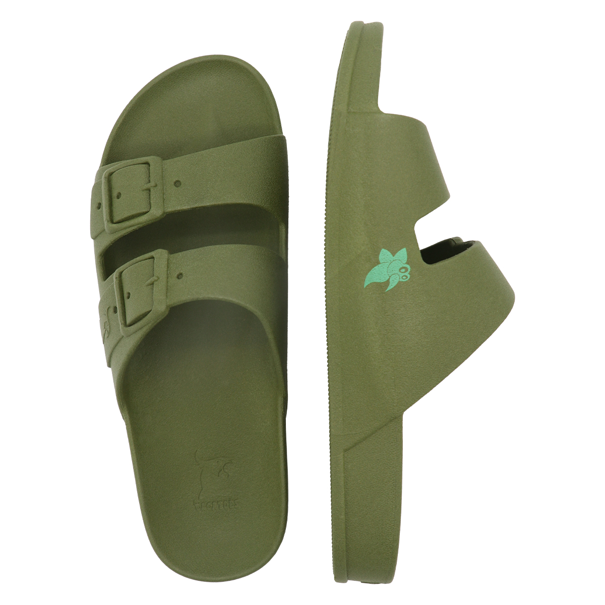 cacatoes tongs face mosquito kaki