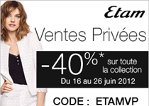 Ventes Privées ETAM avant les Soldes d&rsquo;été