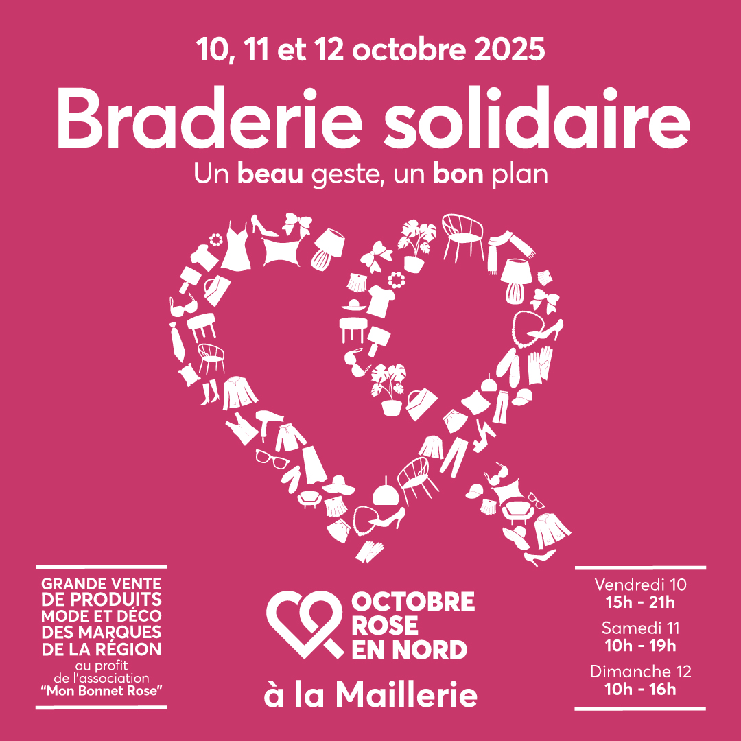 octobre rose en nord braderie soidaire 2025