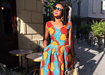 Robe en wax Dieyna by Turbanista Paris